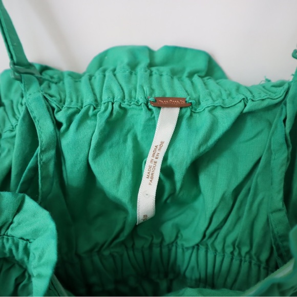 FREE PEOPLE Green Ruffle Tank Top - Picture 3 of 4